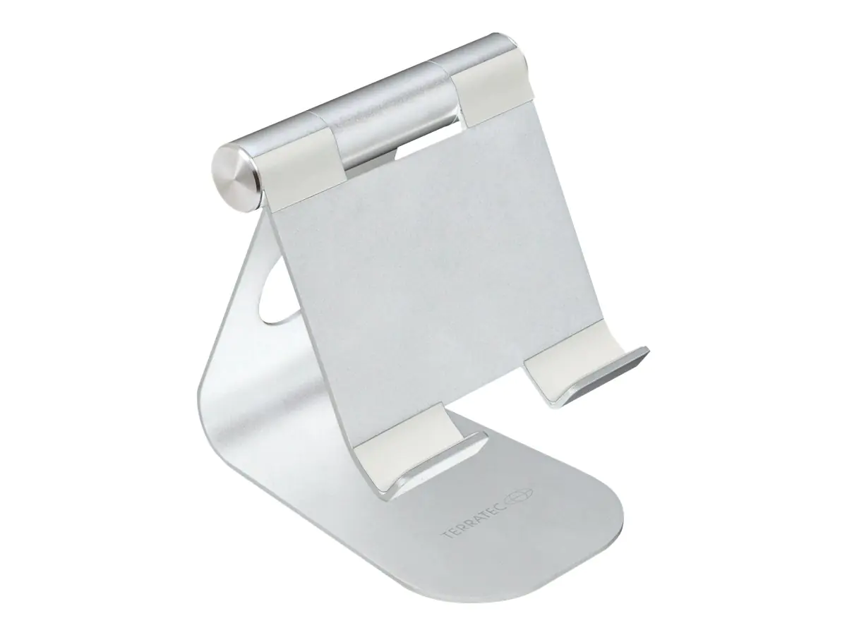 TERRATEC iTab M - Aufstellung für Mobiltelefon / Tablet - Aluminium - Silber - Bildschirmgröße: 8.8-25 cm (3.5"-10") - Schreibtisch-Ständer