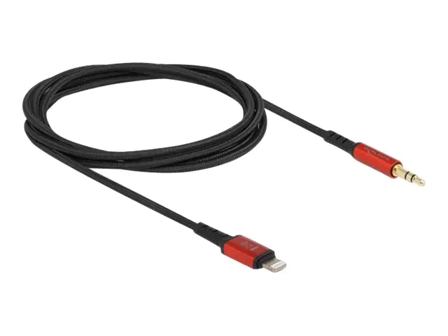 Lightning männlich zu mini-phone stereo 3.5 mm männlich - 1.5 m - Schwarz, Rot
