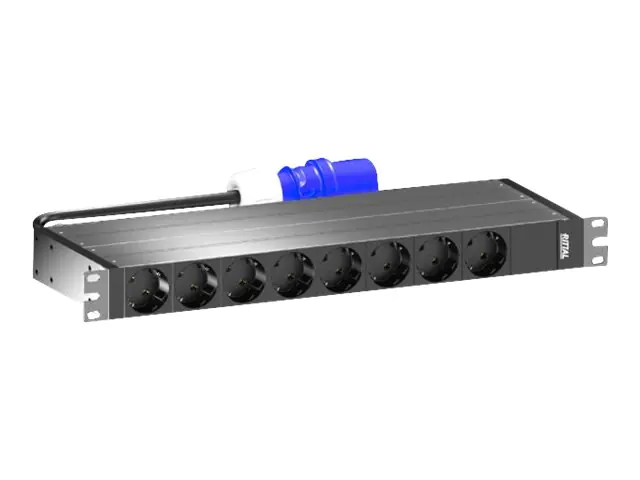 Rittal PDU Basic - Stromverteilungseinheit (Rack - einbaufähig) - Wechselstrom 230 V - 3.7 kW - 3 Phasen - Ausgangsanschlüsse: 8 (8 x CEE 7/3) - 3 m Schnur - für TS IT; VX IT