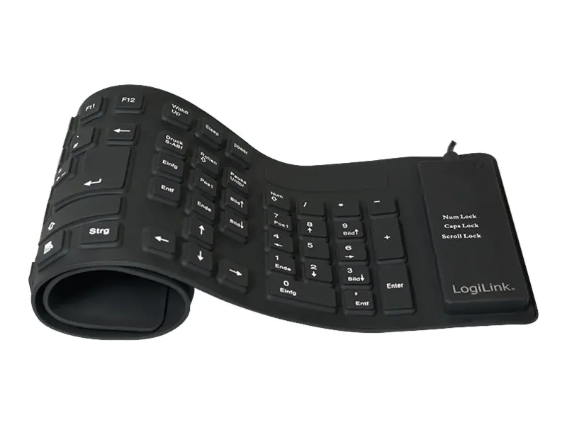 LogiLink Flexible Waterproof - Tastatur - PS/2, USB ID0019A