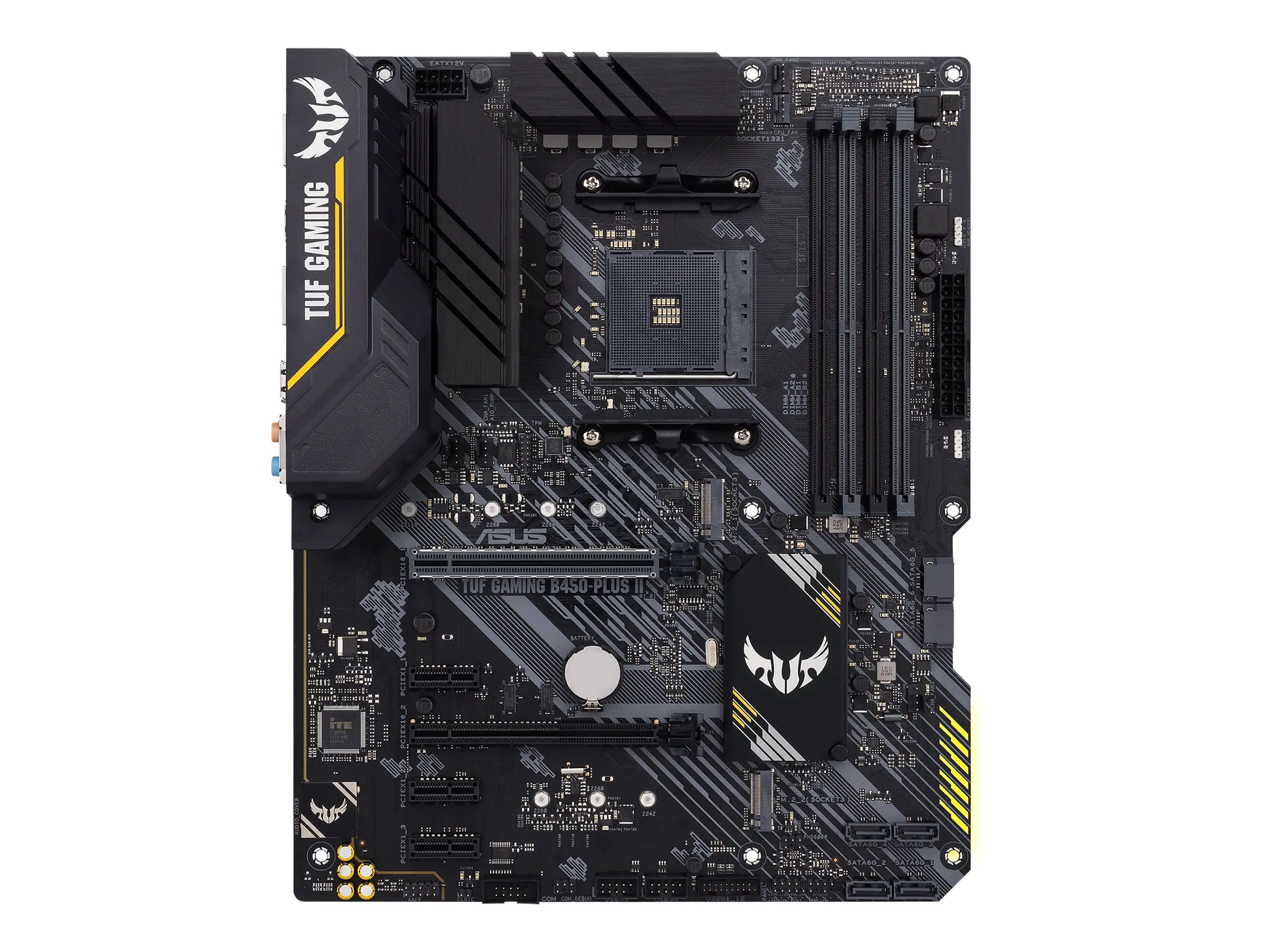ASUS TUF GAMING B450-PLUS II - Motherboard - ATX - Socket AM4 - AMD B450 Chipsatz - USB 3.2 Gen 1, USB 3.2 Gen 2, USB-C Gen2 - Gigabit LAN - Onboard-Grafik (CPU erforderlich) - HD Audio (8-Kanal)
