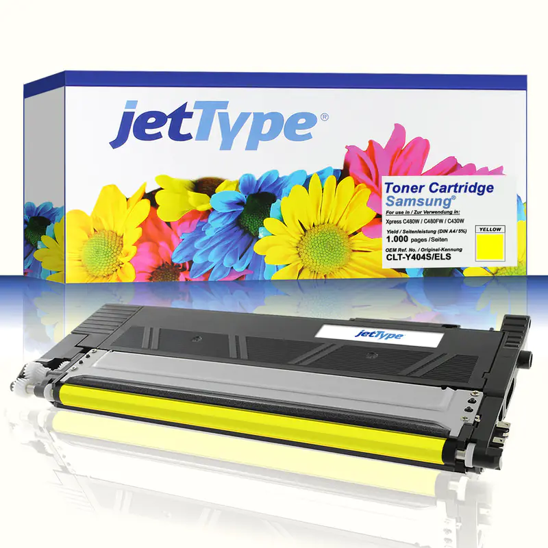 jetType Toner kompatibel zu Samsung CLT-Y404S/ELS gelb 1.000 Seiten 1 Stück jetType Toner kompatibel zu Samsung CLT-Y404S/ELS gelb 1.000 Seiten 1 Stück