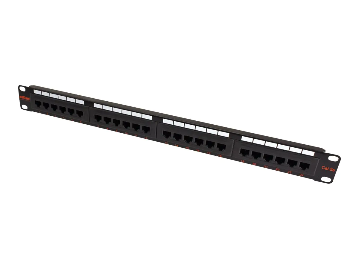 Roline - Patch Panel - CAT 5e - UTP - Schwarz - 48.3 cm (19") - 24 Ports