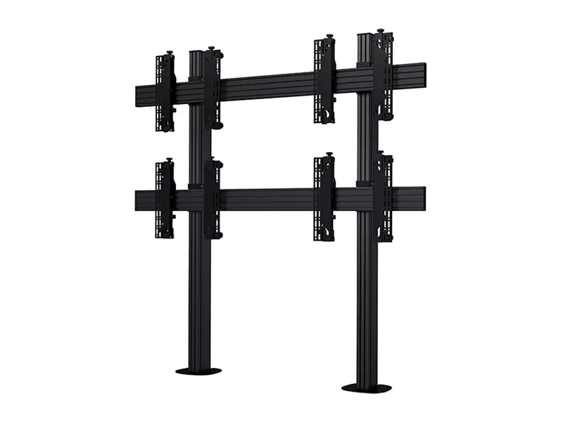 B-TECH System X BT8372 - Aufstellung - Schraubmontage - für 2x2-Videowand - schwarz mit