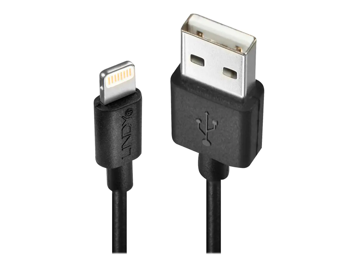 Lindy - Lightning-Kabel - Lightning (M) bis USB (M) - 3 m - Schwarz - halogenfrei - für Apple iPad/iPhone/iPod (Lightning)