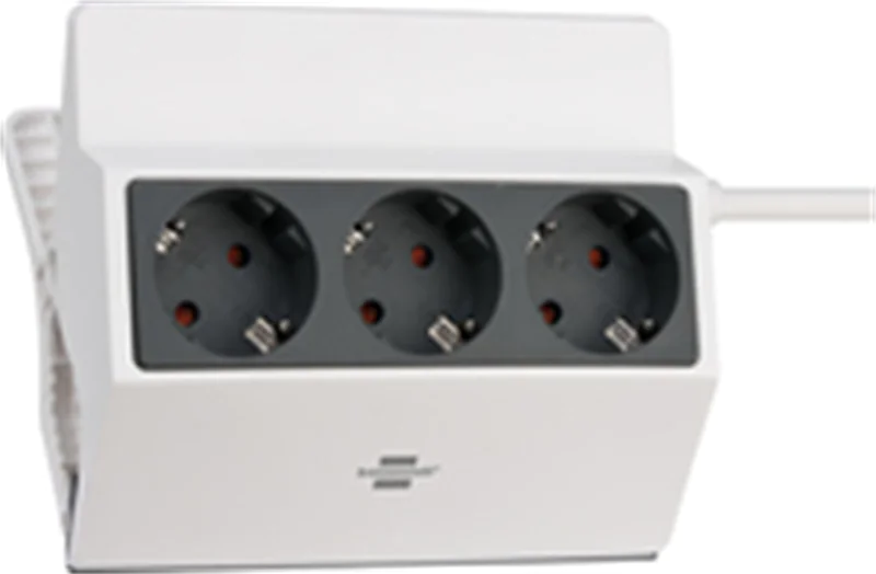 Brennenstuhl 1150070, 3 m, 3 AC-Ausgänge, Indoor, IP20, Anthrazit, Weiß, 16 A