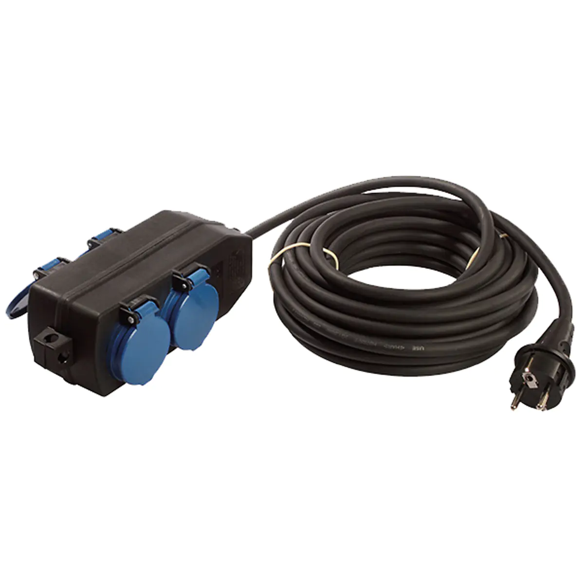 Bachmann Steckdosenleiste - Wechselstrom 230 V - 3500 Watt - Eingabe, Eingang power CEE 7/7 - Ausgangsanschlüsse: 4 (4 x CEE 7/3) 349.044