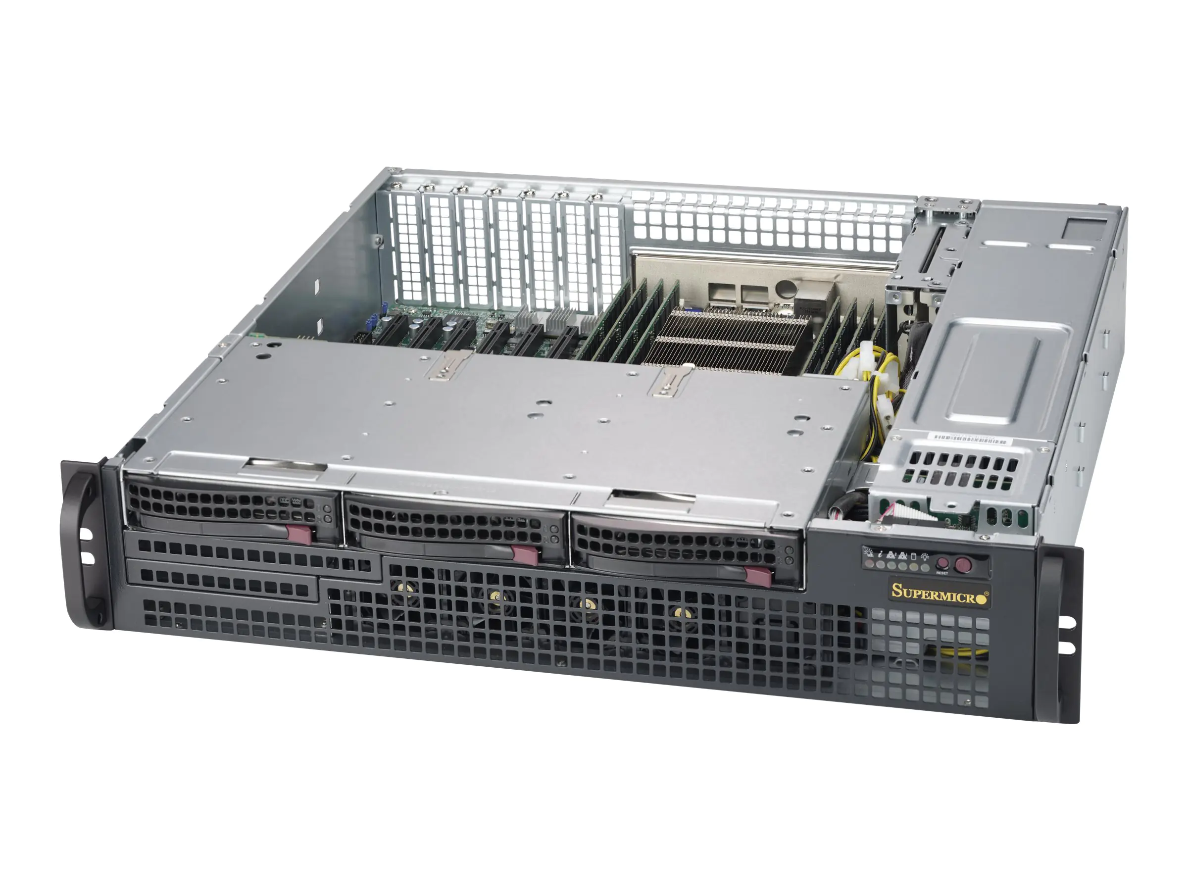 Supermicro SC825M BTQC-R802LPB - Rack-Montage 2U - enhanced E-ATX - SATA/SAS - Hot-Swap 800 Watt - Schwarz