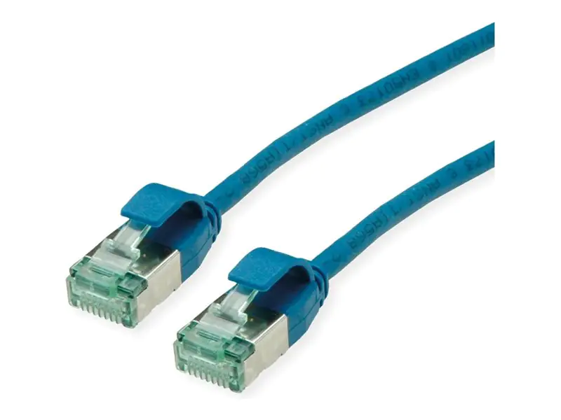 ROLINE RM U/FTP Patchkabel Kat.6A/Kl.EA SLIM blau 3m - FTP