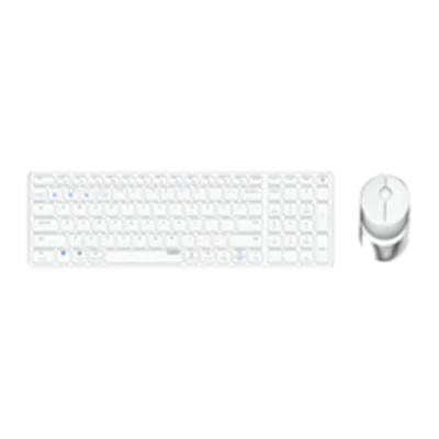 Rapoo 9750M, Kabellos, RF Wireless + Bluetooth, Scherenschalter, QWERTZ, Weiß, Maus enthalten 00215375