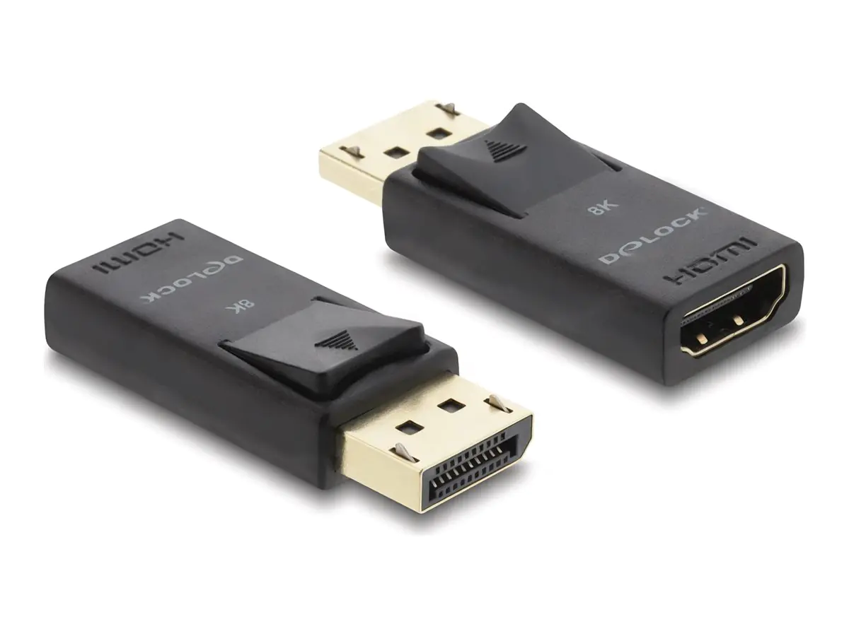 Delock Videoadapter - DisplayPort männlich zu HDMI weiblich - Schwarz - aktiv, HDR10
