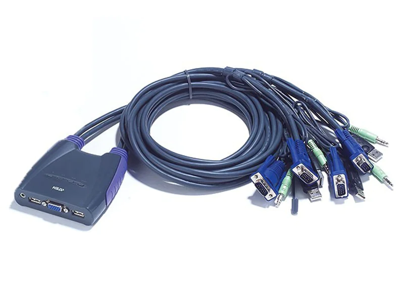 ATEN Petite CS64US - KVM-/Audio-/USB-Switch - 4 x KVM/Audio/USB - 1 lokaler Benutzer - Desktop