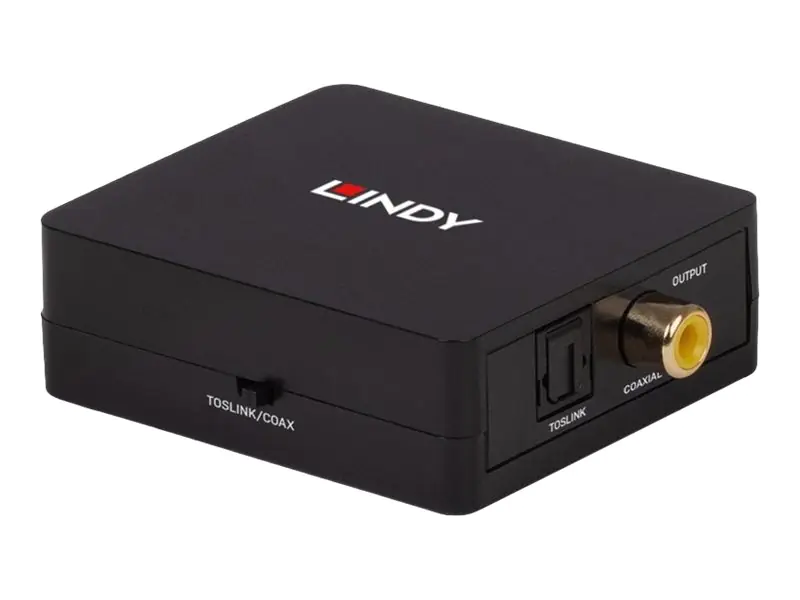 Lindy - 2-Way Digital Audio Converter - SPDIF (koaxiales TOSLINK) - Schwarz