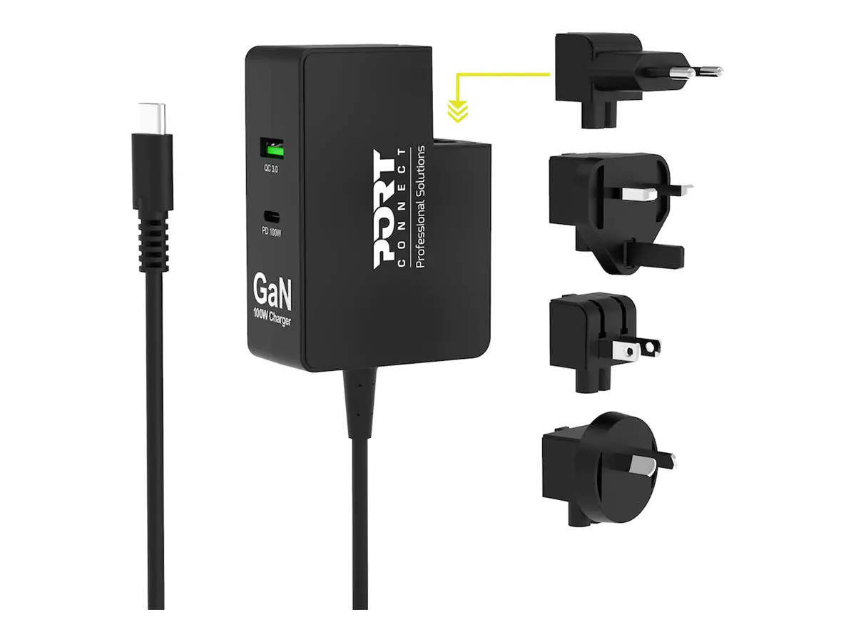 PORT Designs WALL CHARGER TYPE C PD 100W GaN - UNIVERSAL TRAVEL PLUG - Zubehör Stromversorgung 902103
