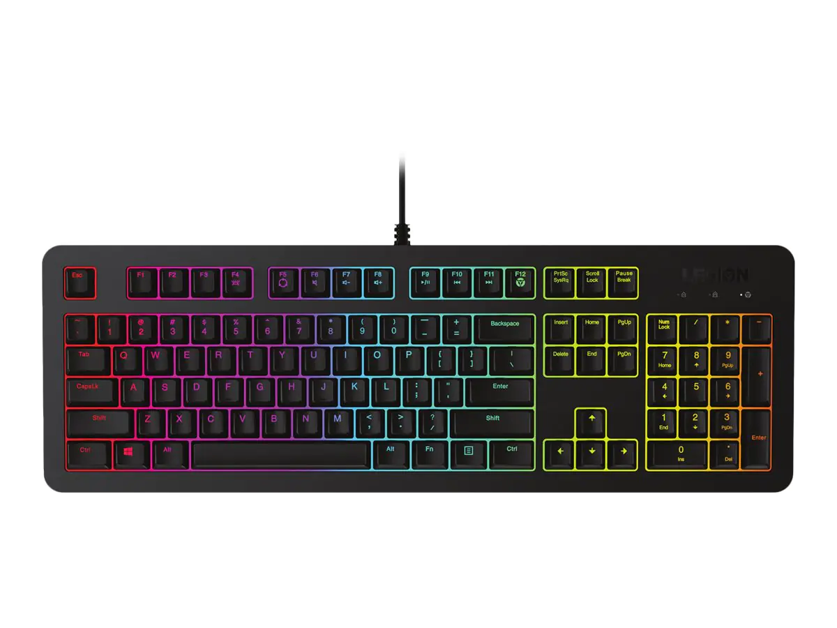 Lenovo Legion K300 Gaming - Tastatur - hintergrundbeleuchtet - USB - Deutsch - Schwarz - retail