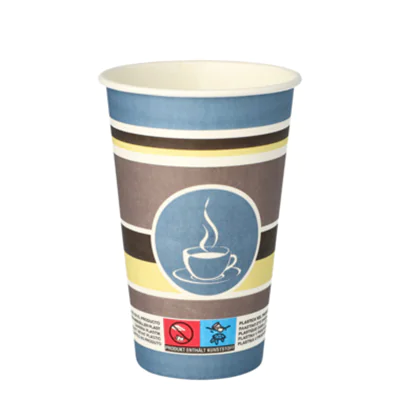 PAPSTAR Trinkbecher Einweg 300ml Pappe mehrfarbig 50 St./Pack.