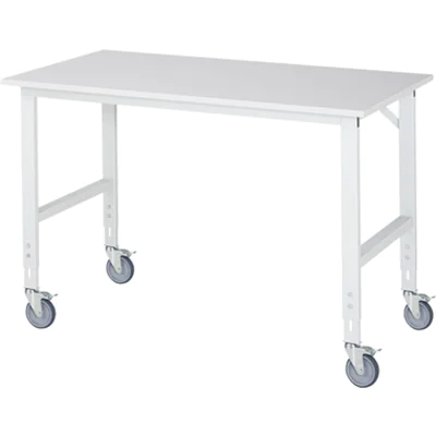 RAU Arbeitstisch Tom 1.500 x 910-1.230 x 800 mm (B x H x T) lichtgrau