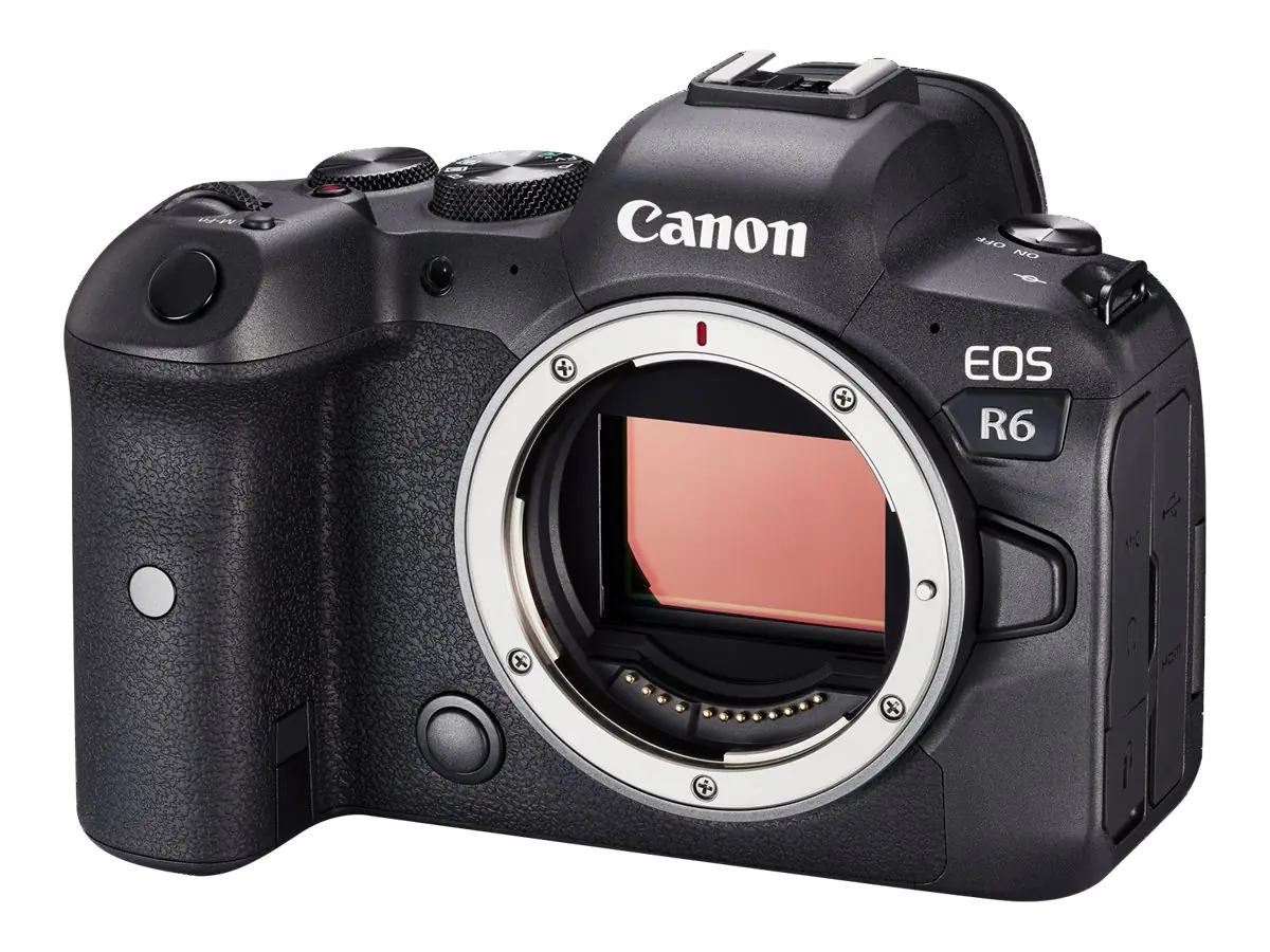 Canon EOS R6 - Digitalkamera - spiegellos - 20.1 MPix - Vollbild - 4K / 60 BpS - nur Gehäuse - Wi-Fi, Bluetooth - Schwarz
