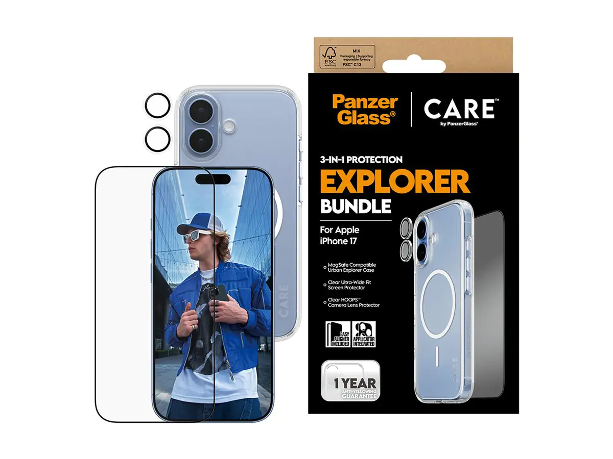 PanzerGlass CARE 3-in-1 Flagship Explorer Bundle iPhone 17
