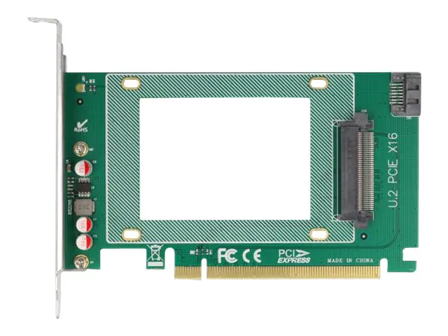 Delock - Speicher-Controller - 2.5" (6.4 cm) - U.2 NVMe / SATA 6Gb/s - PCIe 4.0 x16