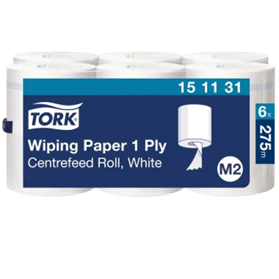 Tork Wischtuch 151131 21,5cmx275m 1lagig weiß 6 Rl./Pack. Tork Wischtuch 151131 21,5cmx275m 1lagig weiß 6 Rl./Pack.