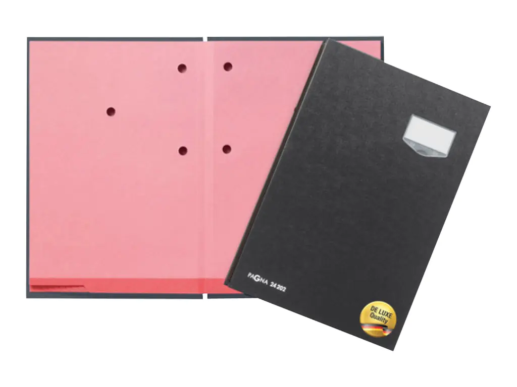 PAGNA Unterschriftenmappe de Luxe 24202-04 20Fächer Pappe schwarz