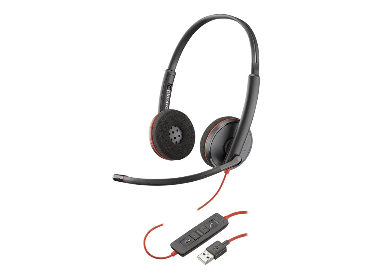 Poly Blackwire C3225 - 3200 Series - Headset - On-Ear - kabelgebunden - USB, 3,5 mm Stecker - Geräuschisolierung