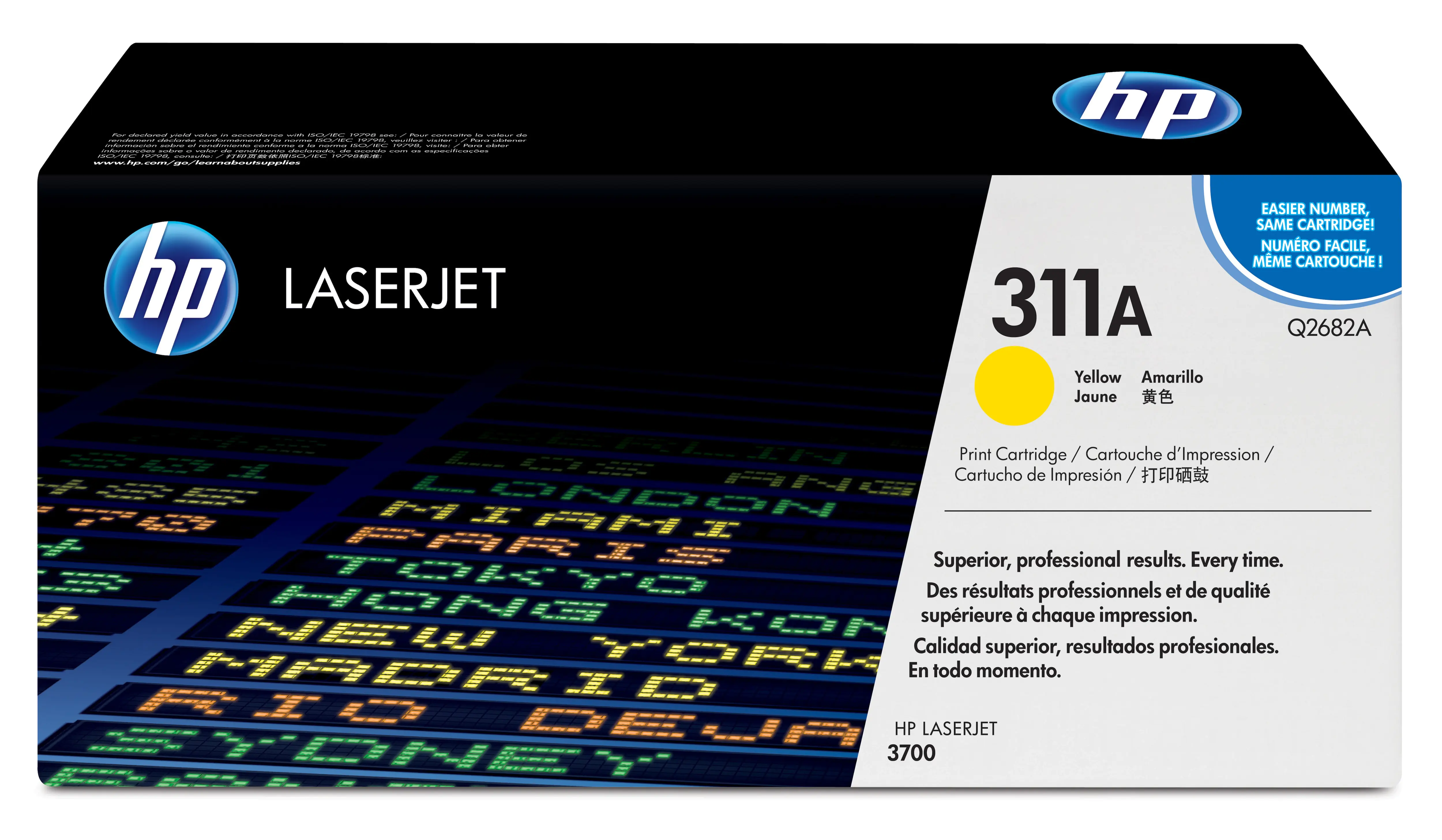 HP 311A - Gelb - Original - LaserJet - Tonerpatrone (Q2682A) - für Color LaserJet 3700, 3700d, 3700dn, 3700dtn, 3700n HP 311A - Gelb - Original - LaserJet - Tonerpatrone (Q2682A) - für Color LaserJet 3700, 3700d, 3700dn, 3700dtn, 3700n