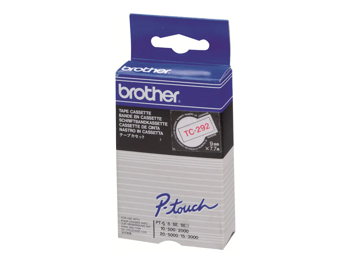 Brother - Weiß, Rot - Rolle (0,9 cm x 7,7 m) 1 Stck. Druckerband - für P-Touch PT-15, PT-20, PT-2000, PT-3000, PT-500, PT-5000, PT-6, PT-8, PT-8E Brother - Weiß, Rot - Rolle (0,9 cm x 7,7 m) 1 Stck. Druckerband - für P-Touch PT-15, PT-20, PT-2000, PT-3000, PT-500, PT-5000, PT-6, PT-8, PT-8E