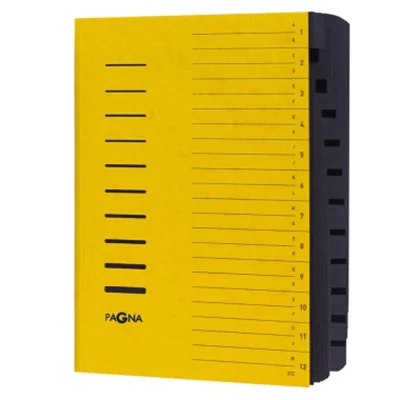 PAGNA Ordnungsmappe 24122-05 DIN A4 12Fächer A-Z/1-12 gelb PAGNA Ordnungsmappe 24122-05 DIN A4 12Fächer A-Z/1-12 gelb