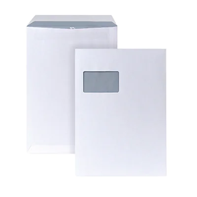 POSTHORN Versandtasche DIN C4 229 x 324 mm (B x H) mit Fenster 90g/m² mit Selbstklebung Papier weiß 250 St./Pack. POSTHORN Versandtasche DIN C4 229 x 324 mm (B x H) mit Fenster 90g/m² mit Selbstklebung Papier weiß 250 St./Pack.