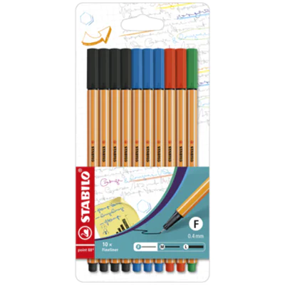 STABILO Fineliner point 88 87-1468 0,4mm farbig sortiert 10 St./Pack. STABILO Fineliner point 88 87-1468 0,4mm farbig sortiert 10 St./Pack.