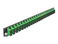 Delock Rack-Montageblech für Glasfaser-Spleißbox - Vorderseite - SC SM X 24 - grün - 1U - 48.3 cm (