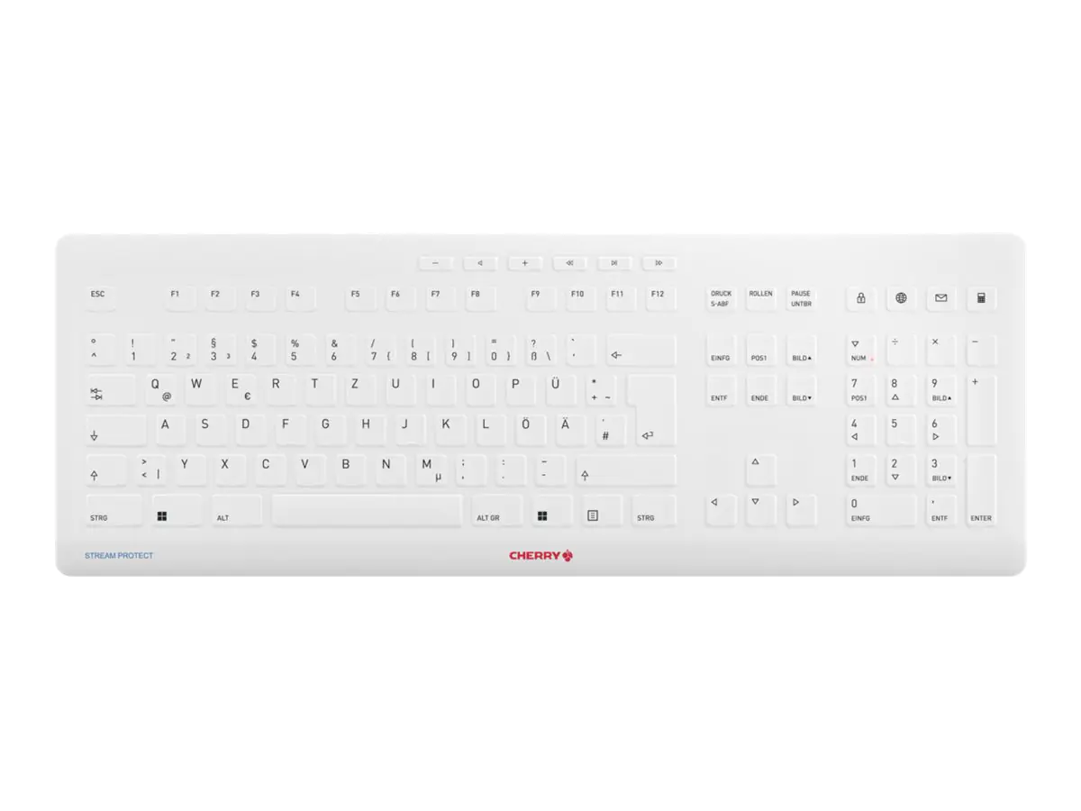 CHERRY STREAM - Tastatur - kabellos - Deutsch - Tastenschalter: CHERRY SX - Schwarz