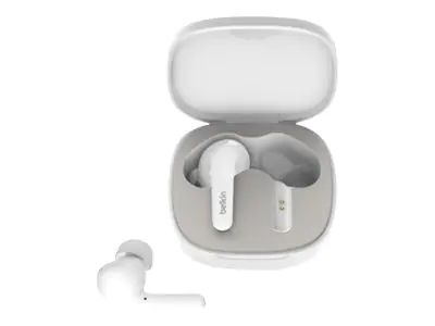 Belkin SoundForm Flow - True Wireless-Kopfhörer mit Mikrofon - im Ohr - Bluetooth - aktive Rauschunterdrückung - weiß