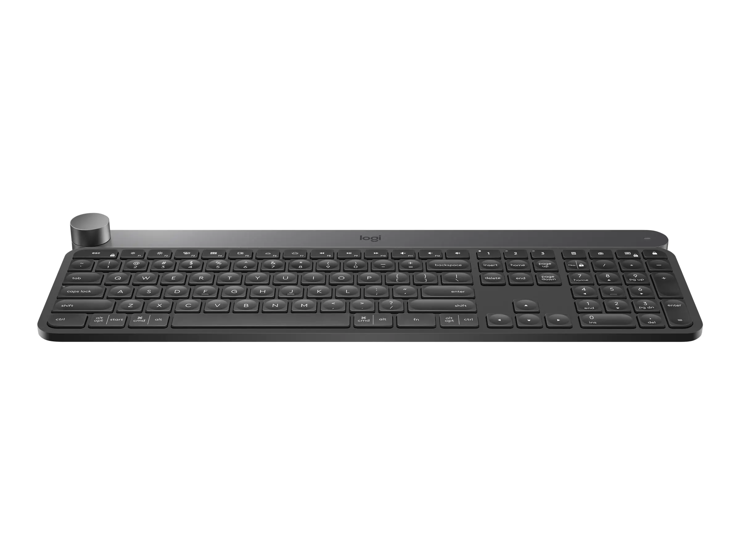 Logitech Craft Advanced with Creative Input Dial - Tastatur - hinterleuchtet - Bluetooth, 2.4 GHz - AZERTY - Belgien