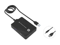 Conceptronic USB-Hub 4-Port 3.0 ->1x3.0 3x2.0 o.Netzteil sw - Hub