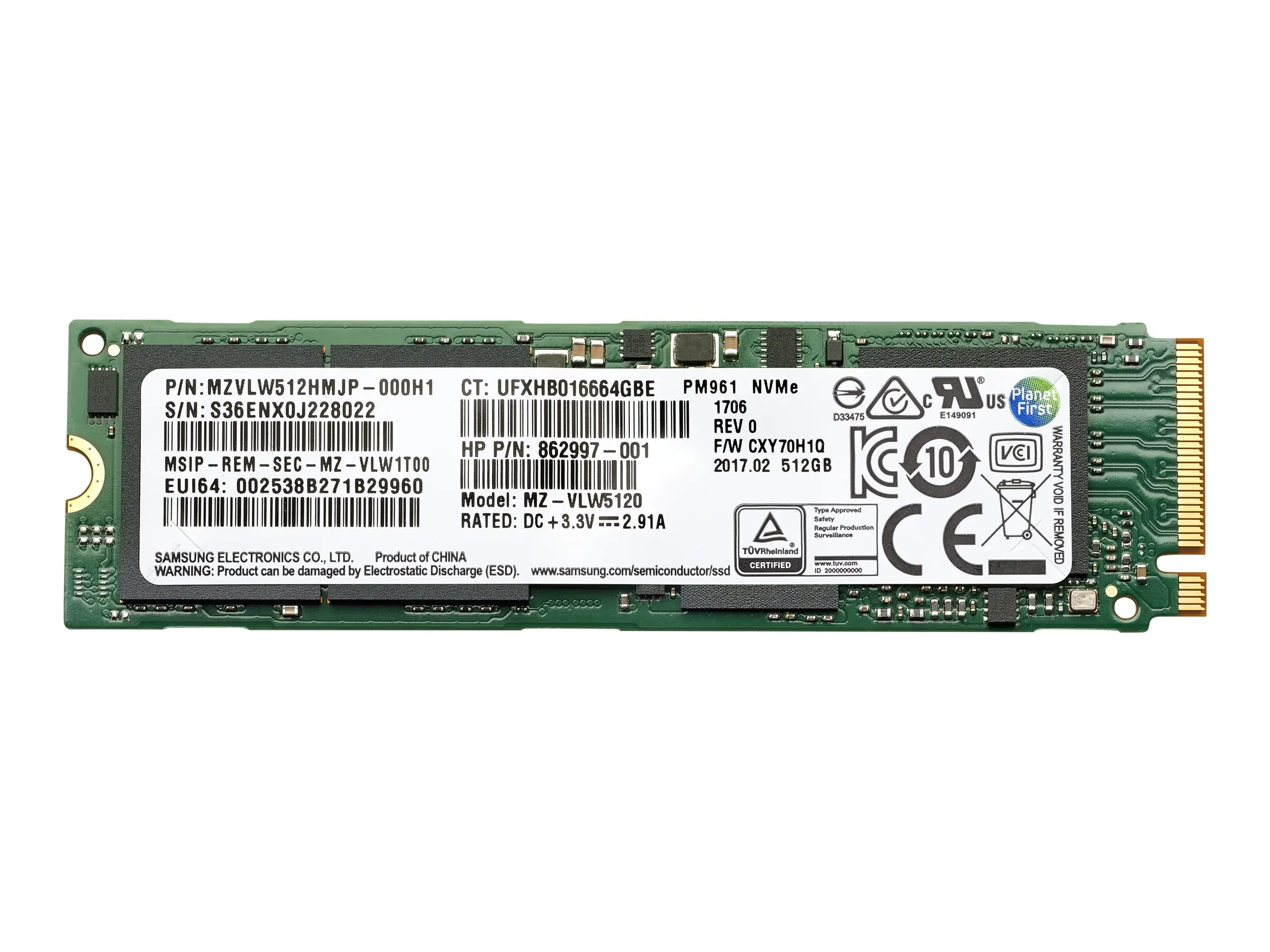 HP - SSD - 512 GB - intern - M.2 2280 - PCIe 4.0 x4 (NVMe) - für HP Z1 G8, Z1 G9; Elite 600 G9, 800 G9; EliteOne 800 G8; Pro 260 G9, 400 G9; ProDesk 405 G8