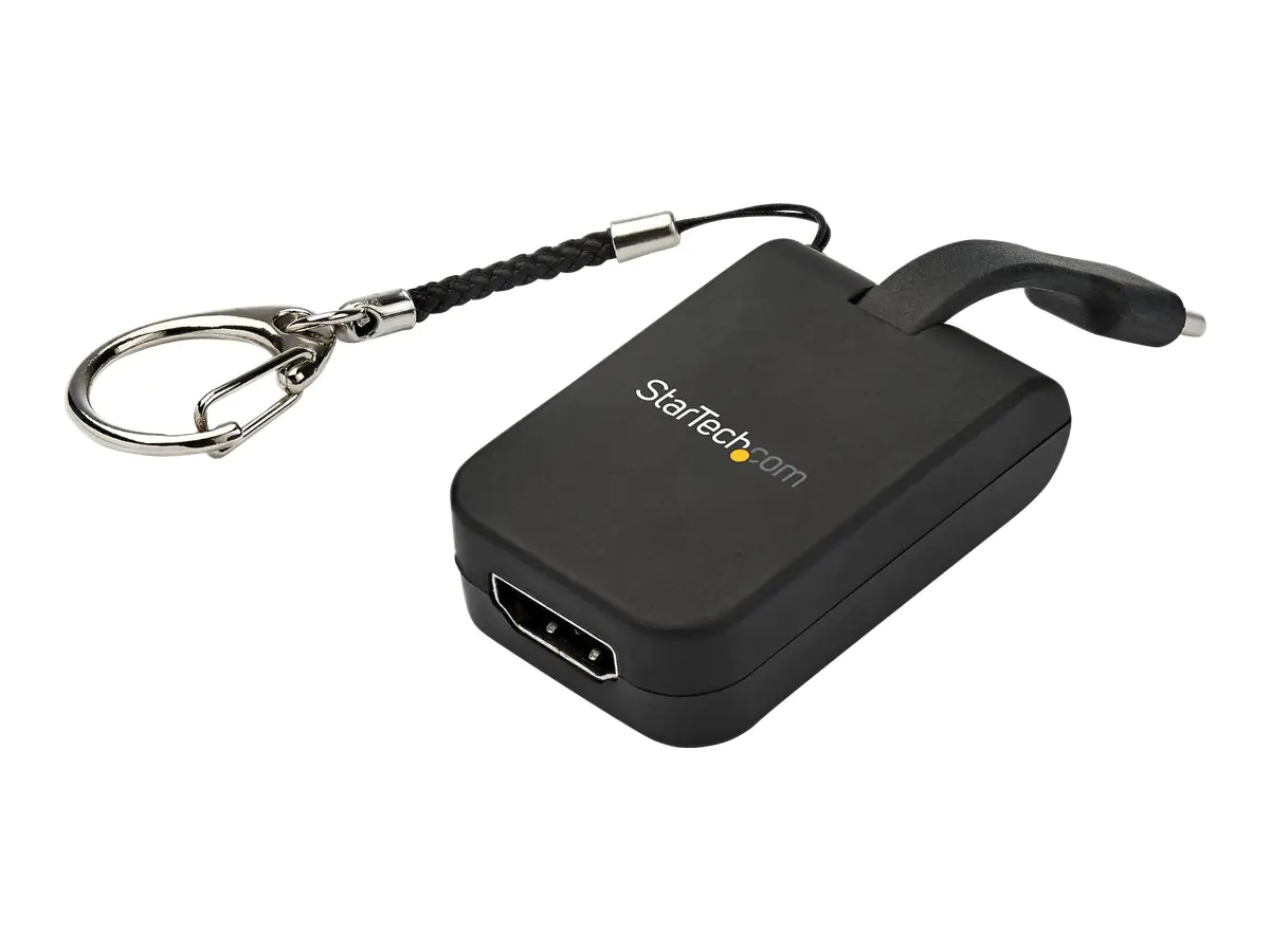 StarTech.com Portable USB C to HDMI Adapter - Quick-Connect Keychain - Schwarz - CDP2HDFC
