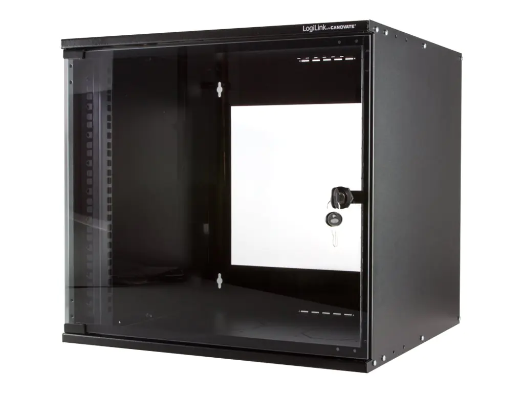 LogiLink Canovate SOHO - Gehäuse - geeignet für Wandmontage - RAL 9005, Schwarz - 9U - 48.3 cm