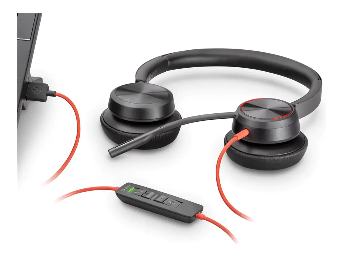 Poly Blackwire C5220 - Blackwire 5200 series - Headset - On-Ear - kabelgebunden - USB-A, 3,5 mm Stecker - Schwarz - Zertifiziert für Microsoft Teams, Zertifiziert für Skype für Unternehmen, Cisco Jabber Certified, Avaya Certified, Works With Chromebo
