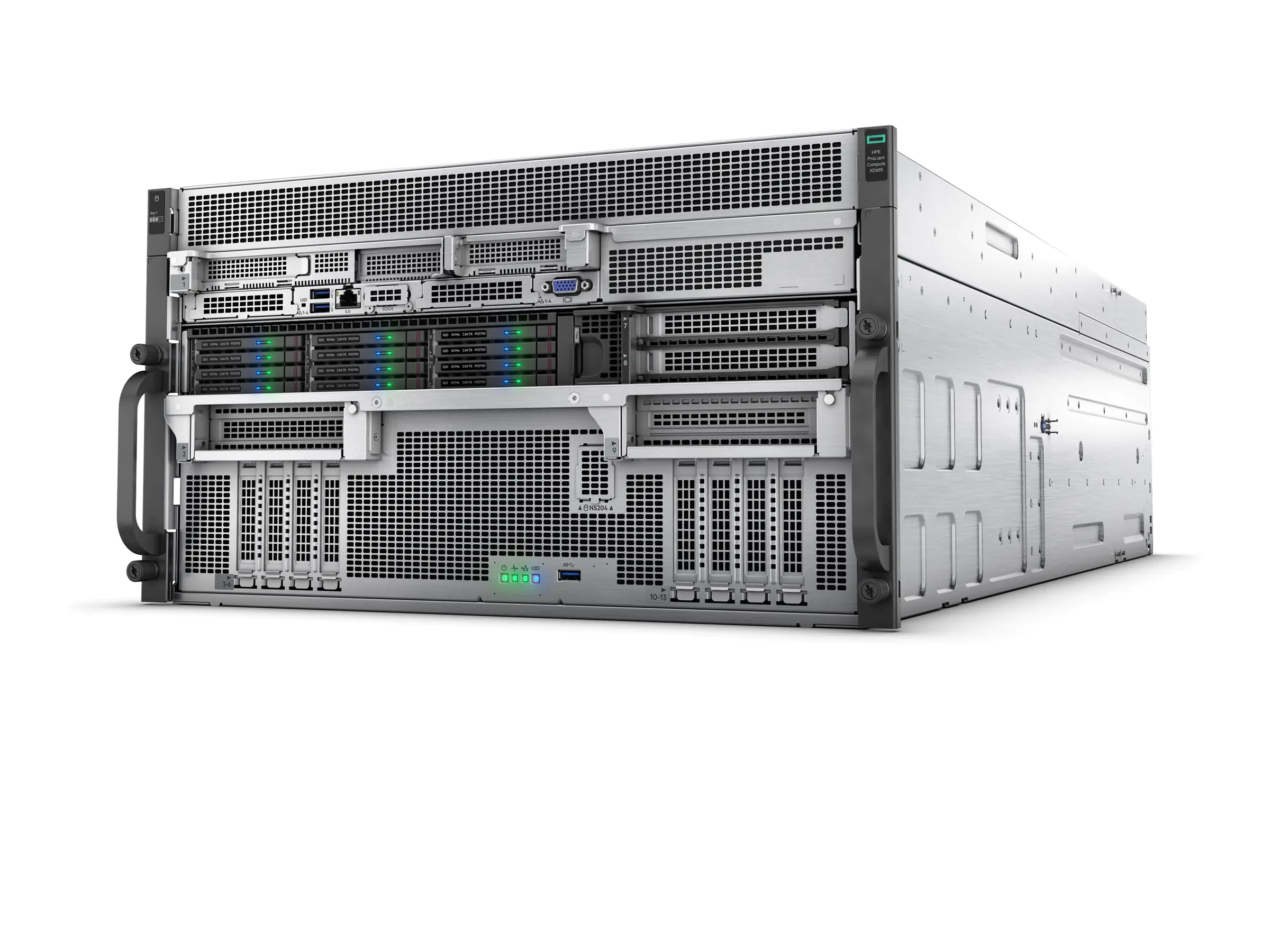 HPE ProLiant Compute XD685 - Server - Rack-Montage - 5U - zweiweg - keine CPU - RAM 0 GB - NVMe - Hot-Swap EDSFF E3.S (EDSFF E3.S) S4Q28A