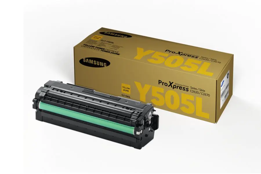 Samsung CLT-Y505L - Hohe Ergiebigkeit - Gelb - Original - Tonerpatrone - für ProXpress C2620DW, C2670FW, C2680FX Samsung CLT-Y505L - Hohe Ergiebigkeit - Gelb - Original - Tonerpatrone - für ProXpress C2620DW, C2670FW, C2680FX