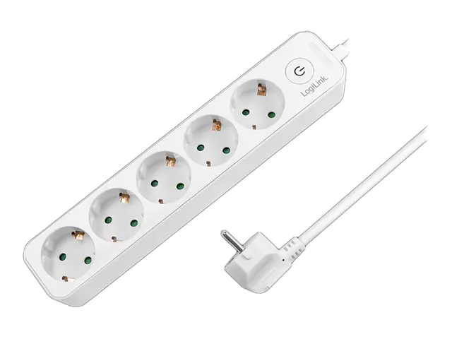 LogiLink Steckdosenleiste - Wechselstrom 250 V - 3680 Watt - Eingabe, Eingang Stromversorgung - Ausgangsanschlüsse: 5 (5 x Stecker CEE 7/3) LPS246