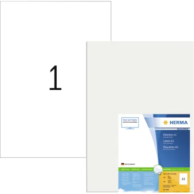 HERMA Etikett 8692 420x297mm weiß 100 St./Pack. HERMA Etikett 8692 420x297mm weiß 100 St./Pack.