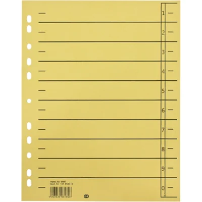 Soennecken Trennblatt oeco DIN A4 Recyclingkarton gelb schwarz 100 St./Pack. Soennecken Trennblatt oeco DIN A4 Recyclingkarton gelb schwarz 100 St./Pack.