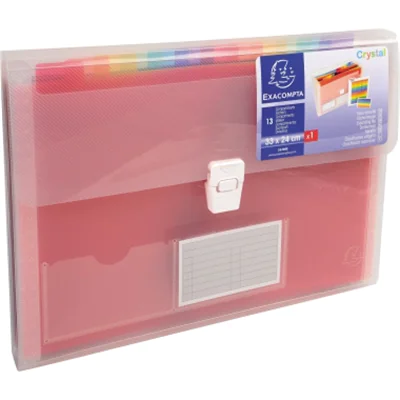 Exacompta Fächermappe CRYSTAL 55298E 13Fächer PP Exacompta Fächermappe CRYSTAL 55298E 13Fächer PP