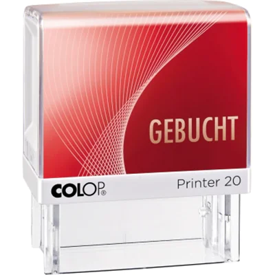 COLOP Textstempel Printer 20 GEBUCHT 100672 38mm Kunststoff rt COLOP Textstempel Printer 20 GEBUCHT 100672 38mm Kunststoff rt