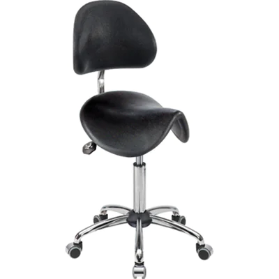meychair Sitzhocker Assistant Basic Sattel Farbe der Sitzfläche: schwarz Farbe des Fußkreuzes: chrom meychair Sitzhocker Assistant Basic Sattel Farbe der Sitzfläche: schwarz Farbe des Fußkreuzes: chrom