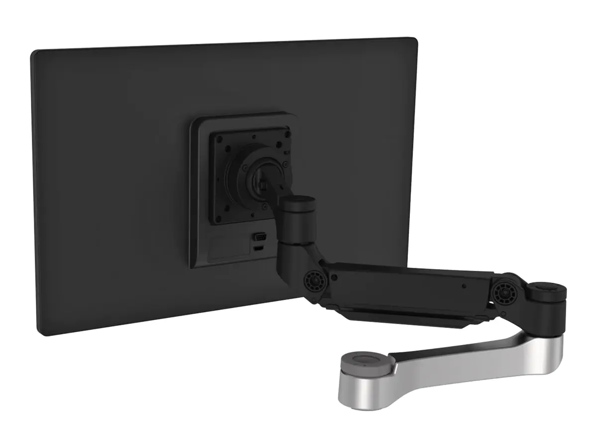 R-Go Caparo 4 Extra - Montagekomponente (einstellbarer Monitorarm) - Aluminium - mattsilber - Bildschirmgröße: bis zu 66 cm (bis zu 26 Zoll)
